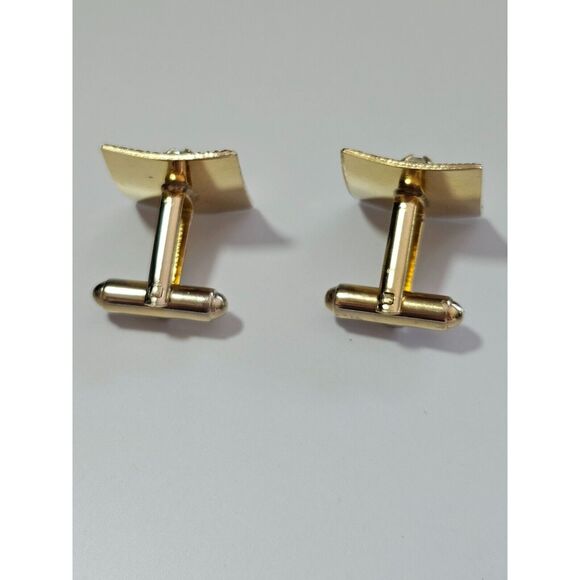 Shield's vintage gold tone cufflinks - Picture 7 of 9